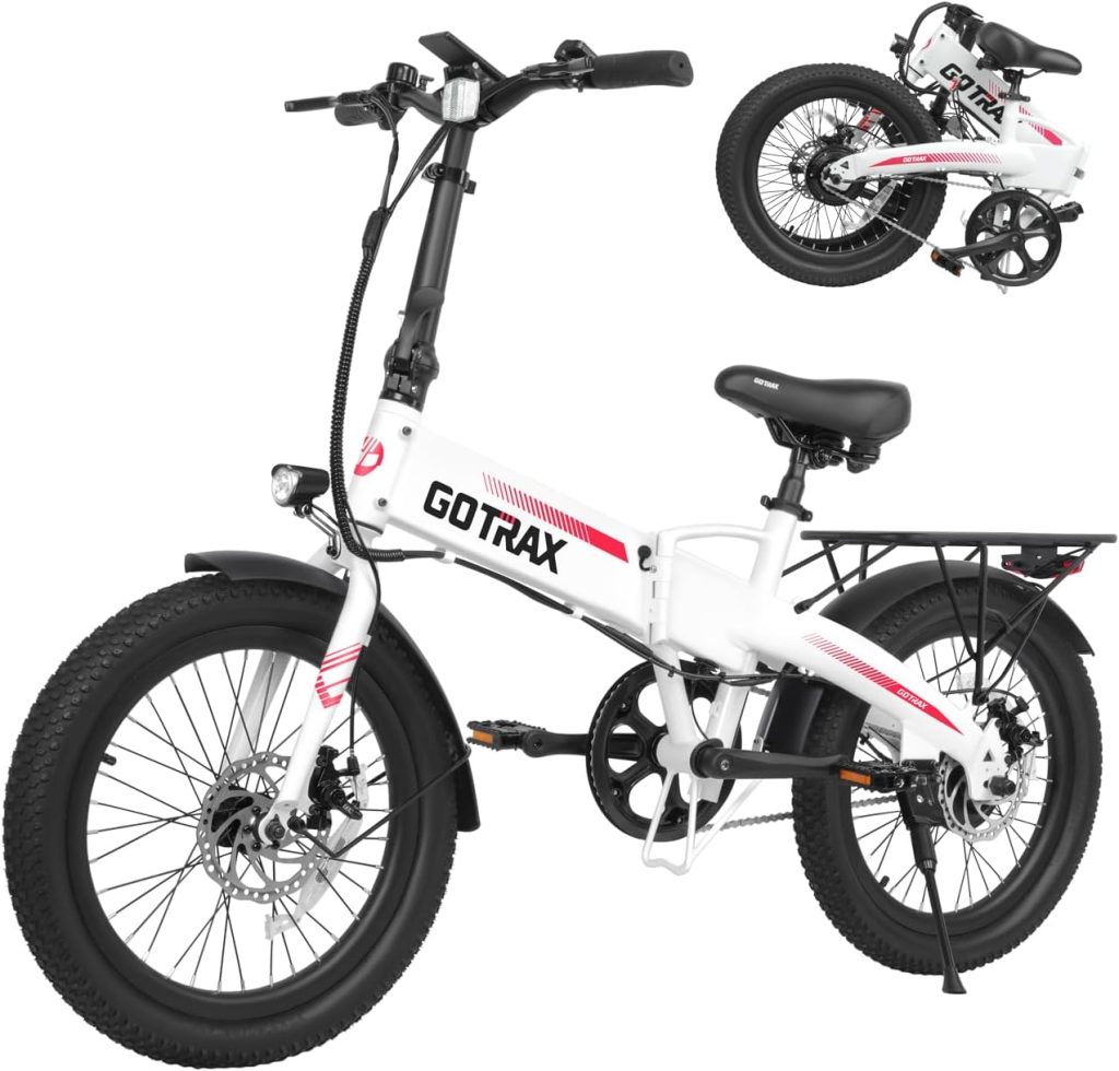 Gotrax 20 Folding Electric Bike with 40Miles (Pedal-assist1) by 48V Battery, 20Mph Power by 500W, Adult Electric Bicycle with 5 Pedal-Assist Levels LCD Display, Suitable for Leisure RidingCommuting