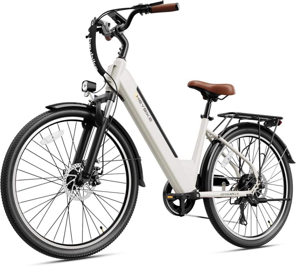 Heybike Cityscape 2.0 Electric Bike for Adults with 1000W Motor Peak,468Wh Removable Battery and up to 50Miles 24MPH,UL Certified 26 Electric Commuter Bike with 7-Speed and Front Suspension. Heybike Cityscape 2.0 Electric Bike for Adults with 1000W Motor Peak,468Wh Removable Battery and up to 50Miles 24MPH,UL Certified 26 Electric Commuter Bike with 7-Speed and Front Suspension.