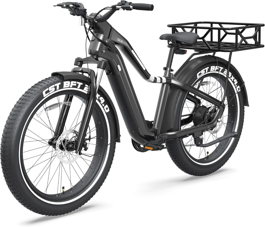OKAI Ranger Electric Bike, 45 Miles Fat Tire eBike with Suspension Fork, 28mph Power by 1000W Motor, 8-speed Drivetrain, All Terrain Electric Bike for Adults, 705.6Wh Removable Battery Heavy-duty Bike OKAI Ranger Electric Bike, 45 Miles Fat Tire eBike with Suspension Fork, 28mph Power by 1000W Motor, 8-speed Drivetrain, All Terrain Electric Bike for Adults, 705.6Wh Removable Battery Heavy-duty Bike