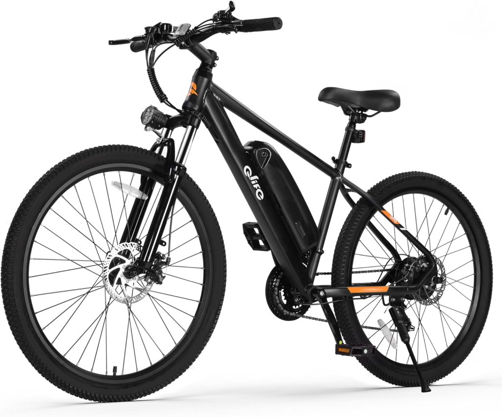 Racer Electric Bike for Adults - 21-Speed Mountain Lightweight Ebike with Peak 500W Brushless Motor, 375Wh Removable Battery, 26X2.1 Tire Step Over E-MTB, Up to 40 Miles