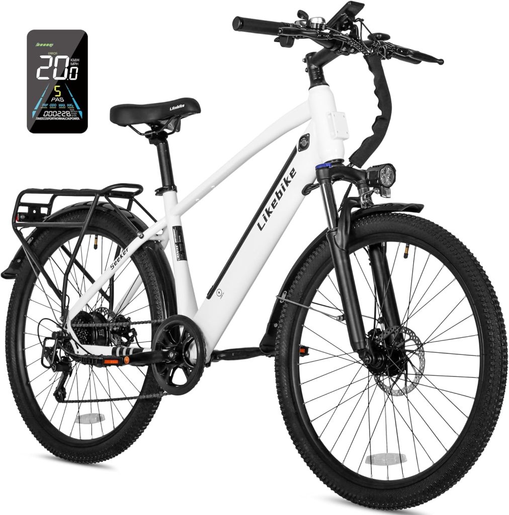 Seeker 26 Electric Bike for Adults with Peak 500W Brushless Motor, 35Miles 324WH Removable Battery 20MPH Commuting Electric Mountain Bike, UL 2849 Certified, Front Fork Suspension Seeker 26 Electric Bike for Adults with Peak 500W Brushless Motor, 35Miles 324WH Removable Battery 20MPH Commuting Electric Mountain Bike, UL 2849 Certified, Front Fork Suspension