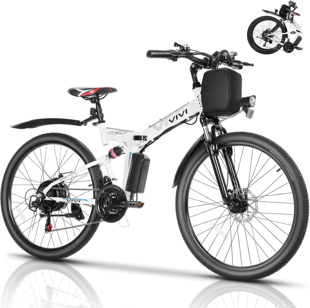 Vivi M026TGB Electric Bike 26 Electric Bike for Adults, Peak 850W Folding Electric Mountain Bike, 48V Removable Lithium Battery, 21 Speed, Top 22 Mph, Up to 50 Miles, Dual Shock Absorber, UL 2849 Vivi M026TGB Electric Bike 26 Electric Bike for Adults, Peak 850W Folding Electric Mountain Bike, 48V Removable Lithium Battery, 21 Speed, Top 22 Mph, Up to 50 Miles, Dual Shock Absorber, UL 2849
