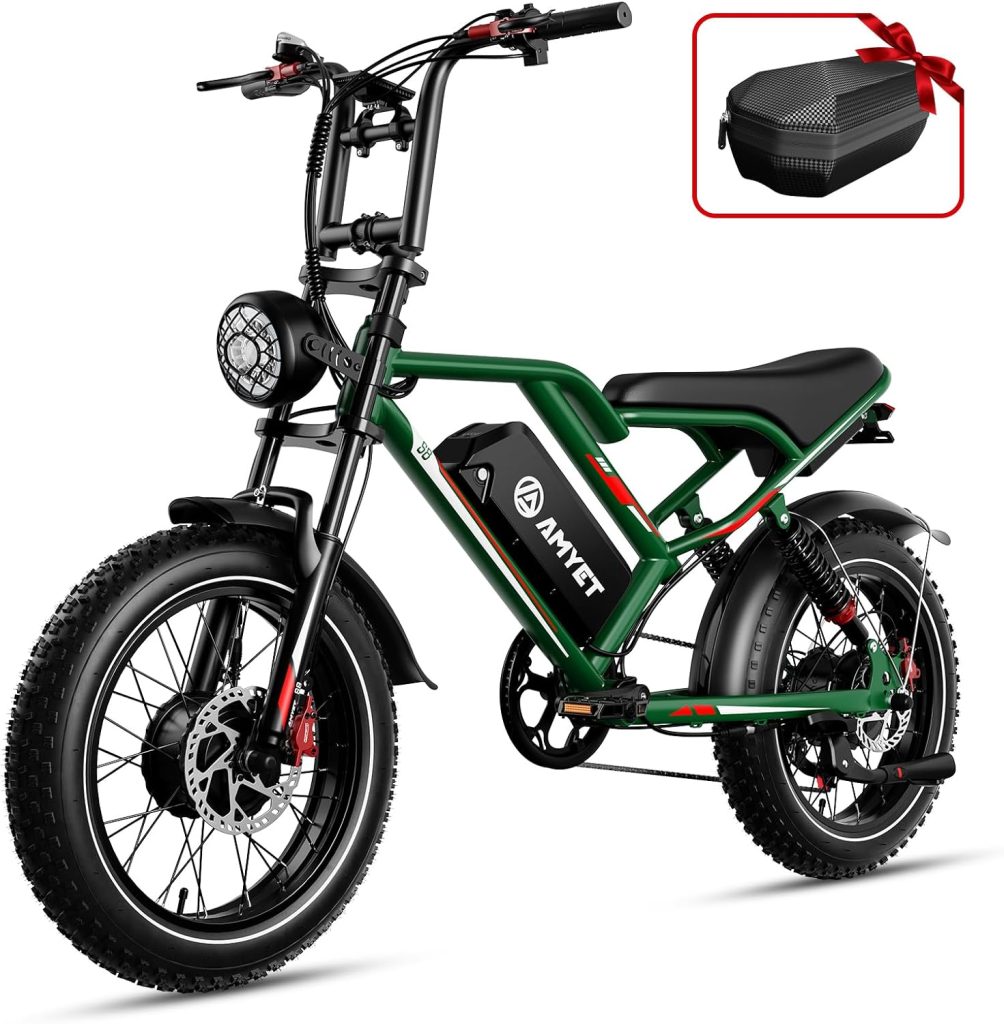 S8 Peak 3000W Dual Motor AWD Electric Bike for Adults 48V 25Ah Ebike 35MPH Electric Bicycles 75+ Miles Max Range Hydraulic Disc Brake Full Suspension Fork 7-Speed Electric Bike